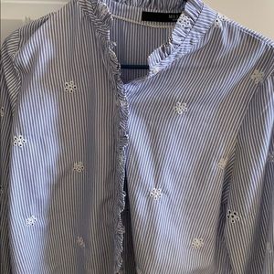 Max Jeans Striped Flower Blouse Women S